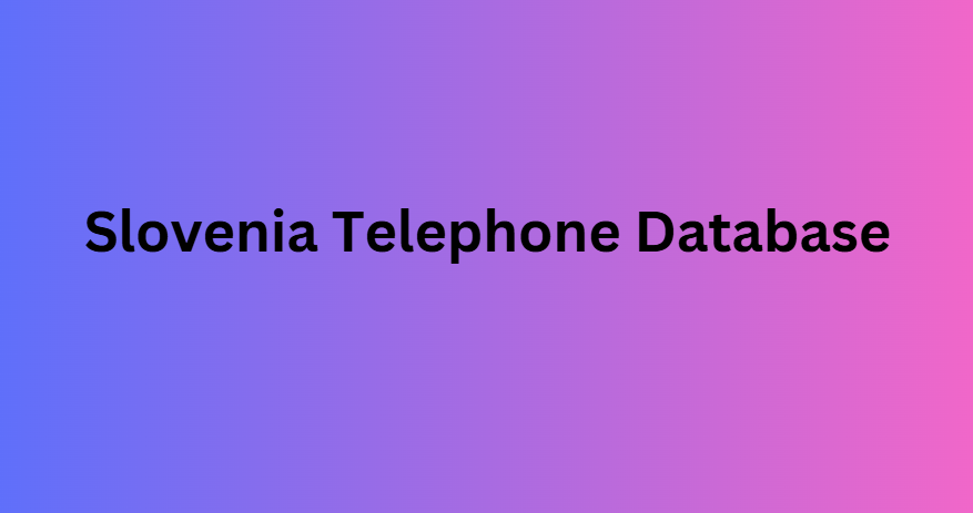 Slovenia Telephone Database